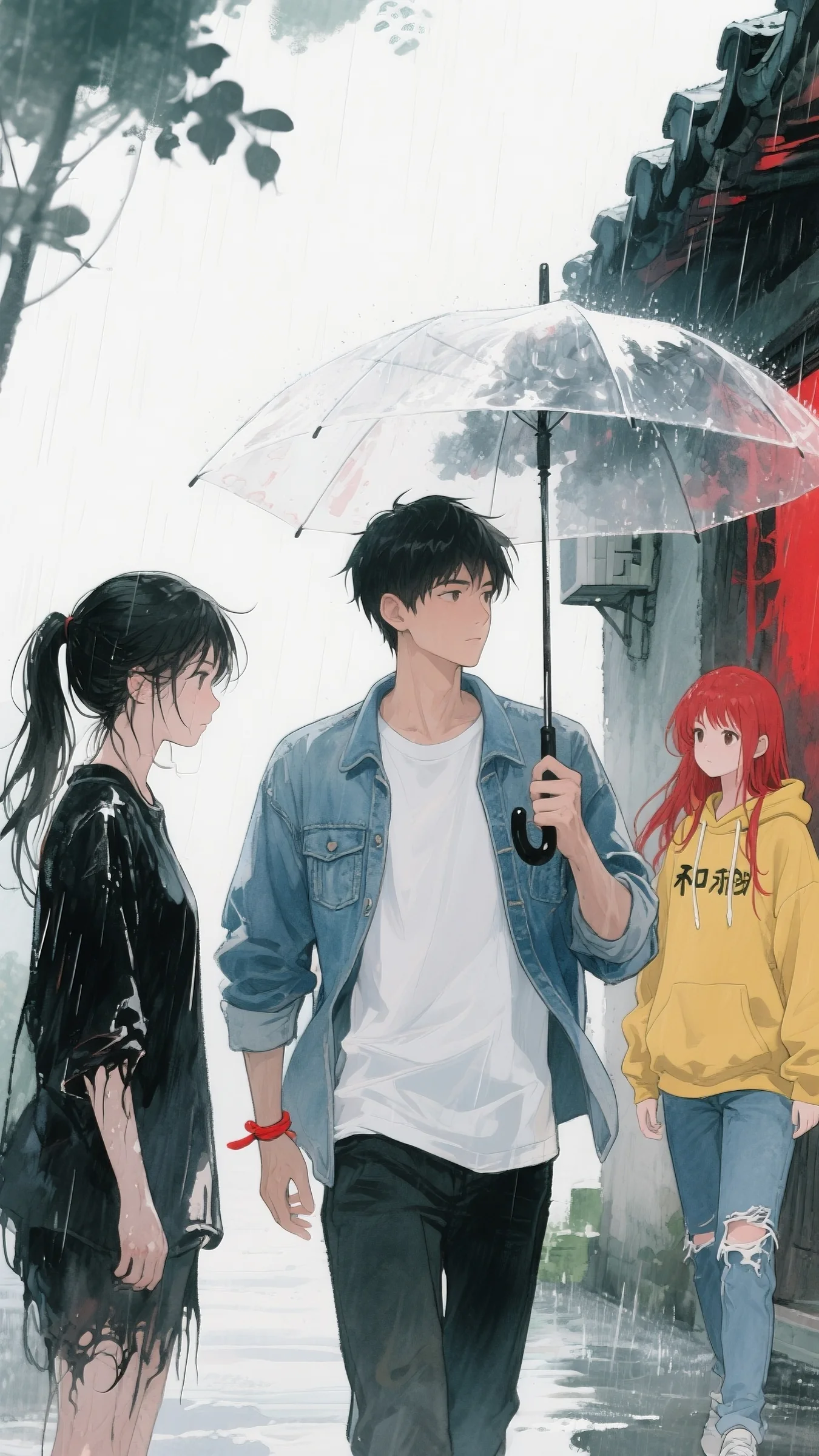 泼我一身血，画她观音面